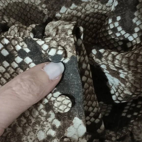 Altuzarra XL Python Print Georgette Bow Blouse - Picture 5 of 7